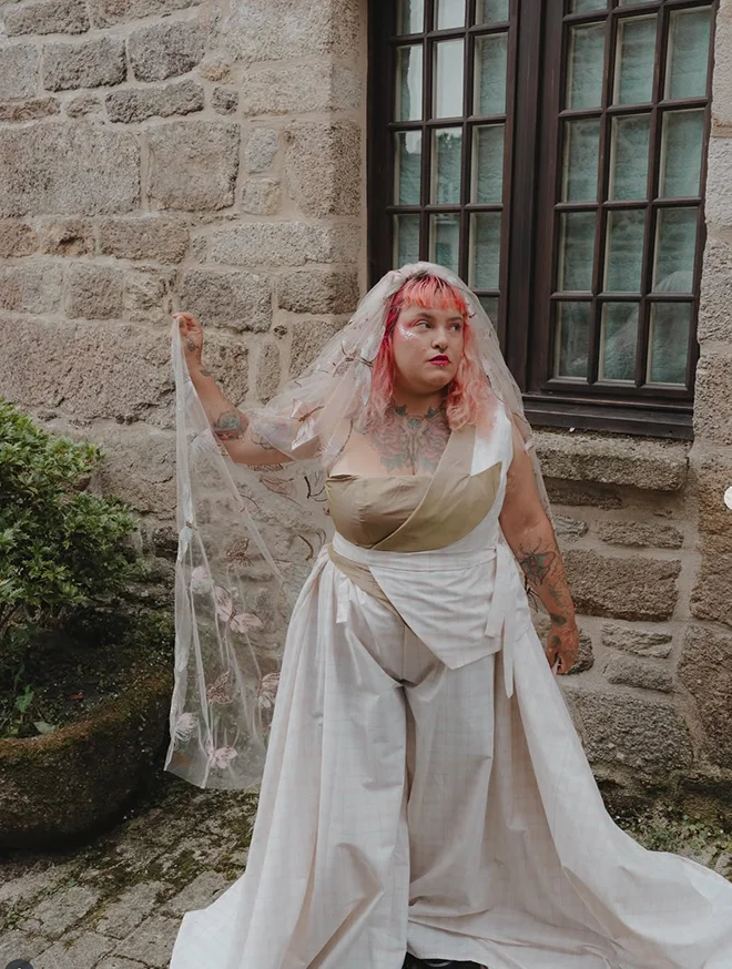 Voile de mariée en tulle libellule