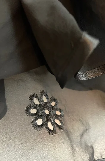 Voile de mariée long en mousseline noire