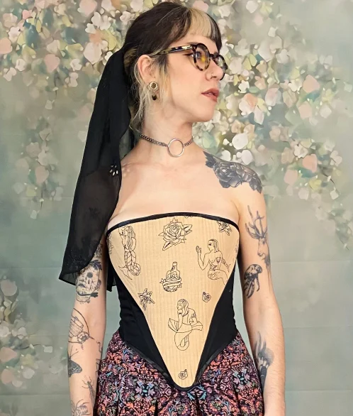 Voile de mariée court en mousseline noire